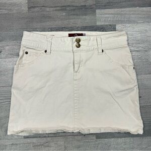 Jordache Women's Light Khaki Low Rise Stretch Skirt 5/6